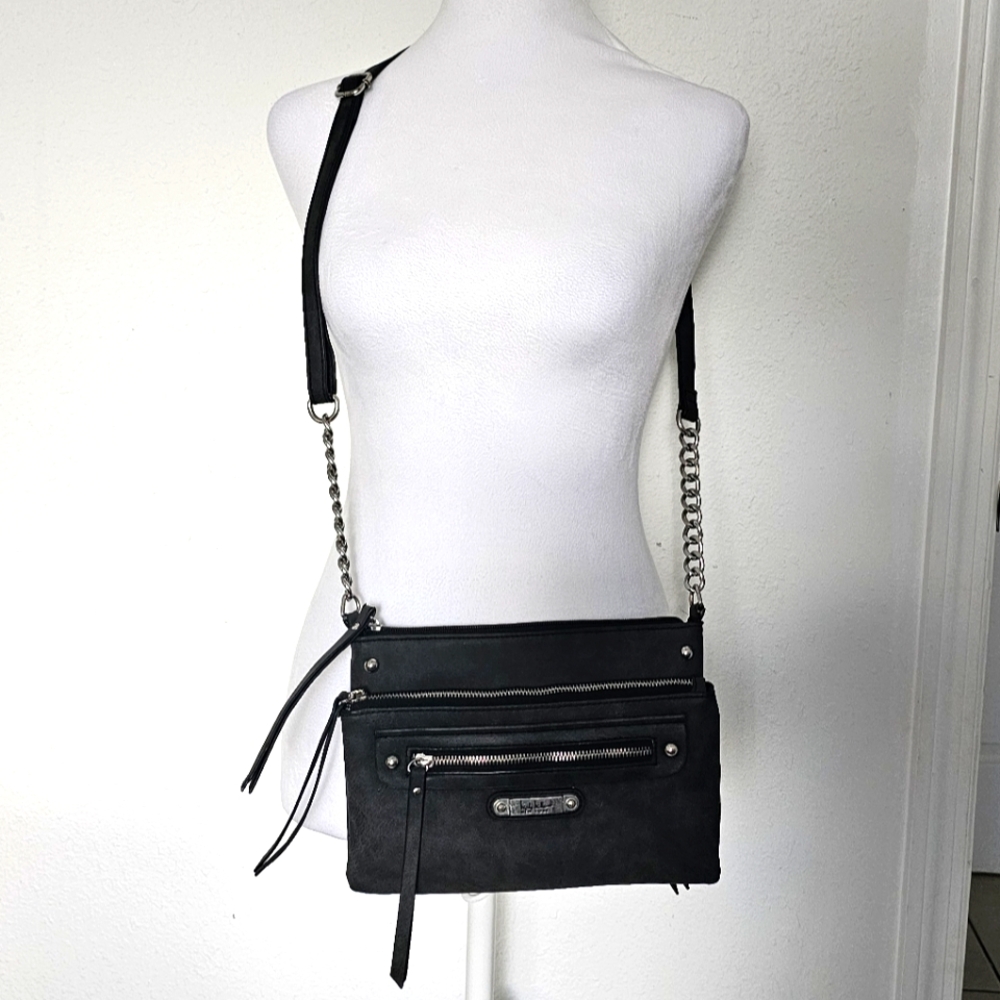 Nicole Miller dark gray crossbody purse